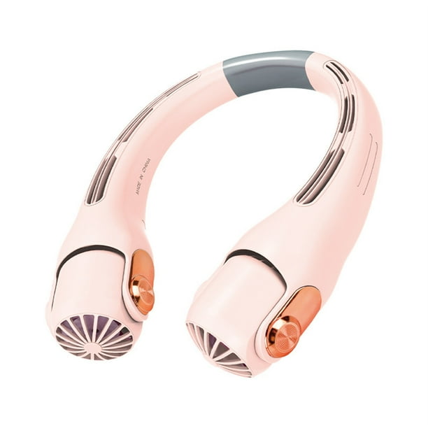 Ventilador de cuello portátil | Diseño manos libres sin aspas | 3 velocidades ajustables | Recargable por USB | Para exteriores, interiores, oficina, gimnasio y viajes