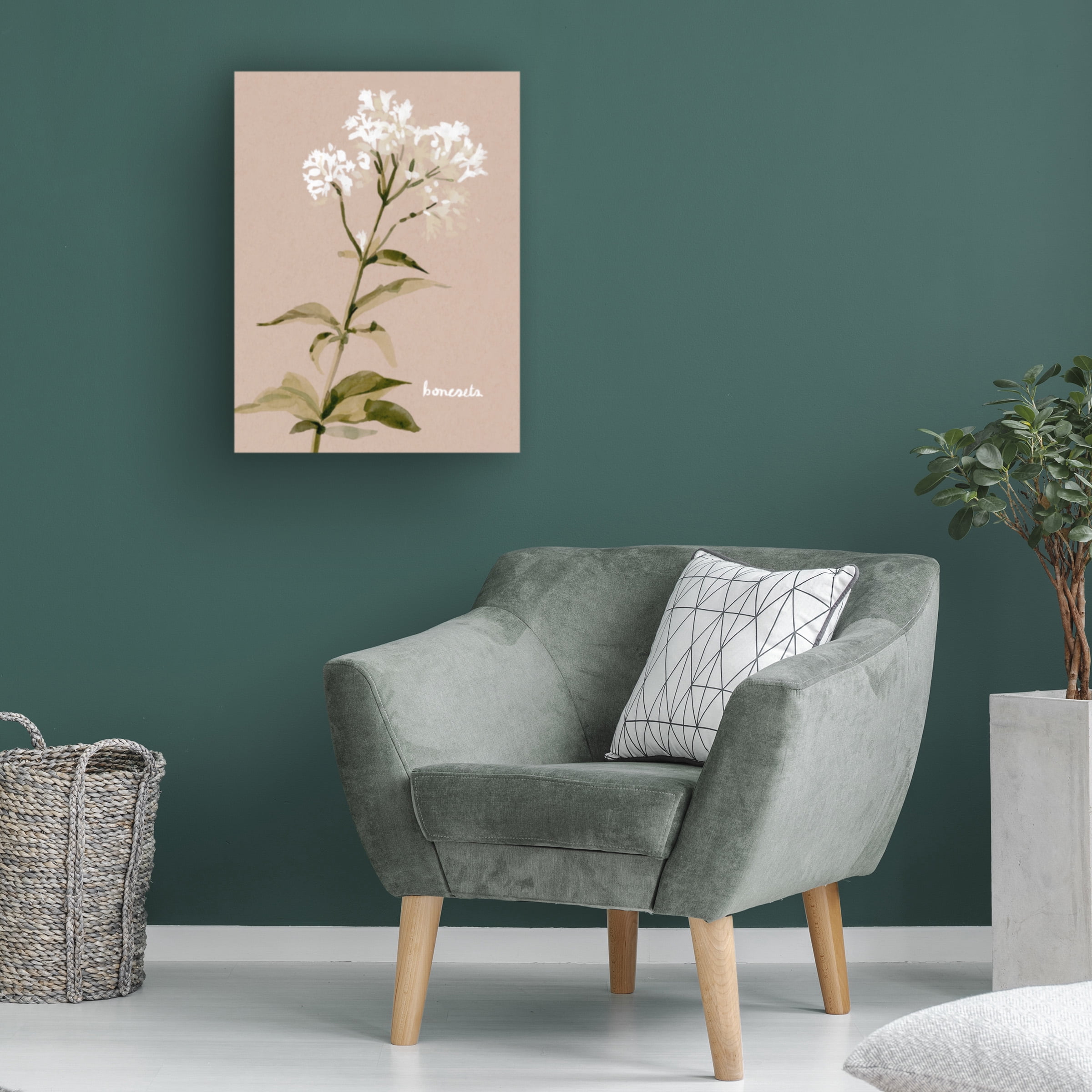 Emma Caroline 'White Bonesets I' Canvas Art