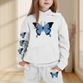 thumbnail image 2 of Byoo Toddler Girls' Clothing Set Butterfly Print Hoodie Sweatpants Sweatsuit Jogger Set, 2 of 4