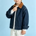 thumbnail image 6 of YunPes Boys Denim Jacket Full Zip Fashion Baggy Collar Jean Jacket Vintage Cargo Outerwear for Kids Fall Winter Casual Versatile Clothes, 6 of 7