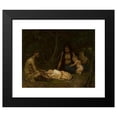 thumbnail image 2 of Hans Thoma 14x12 Black Modern Framed Museum Art Print Titled - Satyr's Family (Bringing Up of Zeus) (1886), 2 of 5