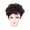 Black, variant on Short Curly Hair Replacement Block for Women - Volume Boosting Hairpiece for Thinning Hair