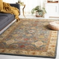 thumbnail image 2 of SAFAVIEH Anatolia Stephen Floral Wool Area Rug, Light Blue/Ivory, 6' x 6' Square, 2 of 12