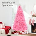 thumbnail image 3 of Best Choice Products 7.5ft Pre-Lit Pink Christmas Tree, Artificial Holiday Decoration w/ 1,350 Branch Tips, 550 Lights, 3 of 9