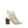 thumbnail image 2 of Fahrenheit Women's Laser-Cut Chunky High Heel Sandals, 2 of 3