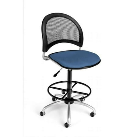 OFM 336-DK-2206 Moon Swivel Chair With Drafting Kit - Cornflower Blue