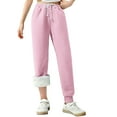 thumbnail image 4 of XXWXYD Kids Girls Fleec𝖾 Sweatpants Sher𝗉a Lined Plush Joggers Winter Warm Cotton Fuzzy Elastic Waist Athleti𝖼 Pants for Play-dates School 3-14 Years, 4 of 6