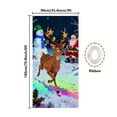 thumbnail image 5 of UV Activated Glow in The Dark Christmas Garage Door Cover, 2D Flat Banner with Santa and Elf Design, Outdoor Holiday Decor for House Parties, Waterproof Festive Decoration for Front Yard and Driveway, 5 of 7