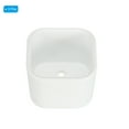 thumbnail image 3 of Unique Bargains 2' Square Plastic Succulent Planter with Drainage Flowerpot Container, White 3 Pack, 3 of 5