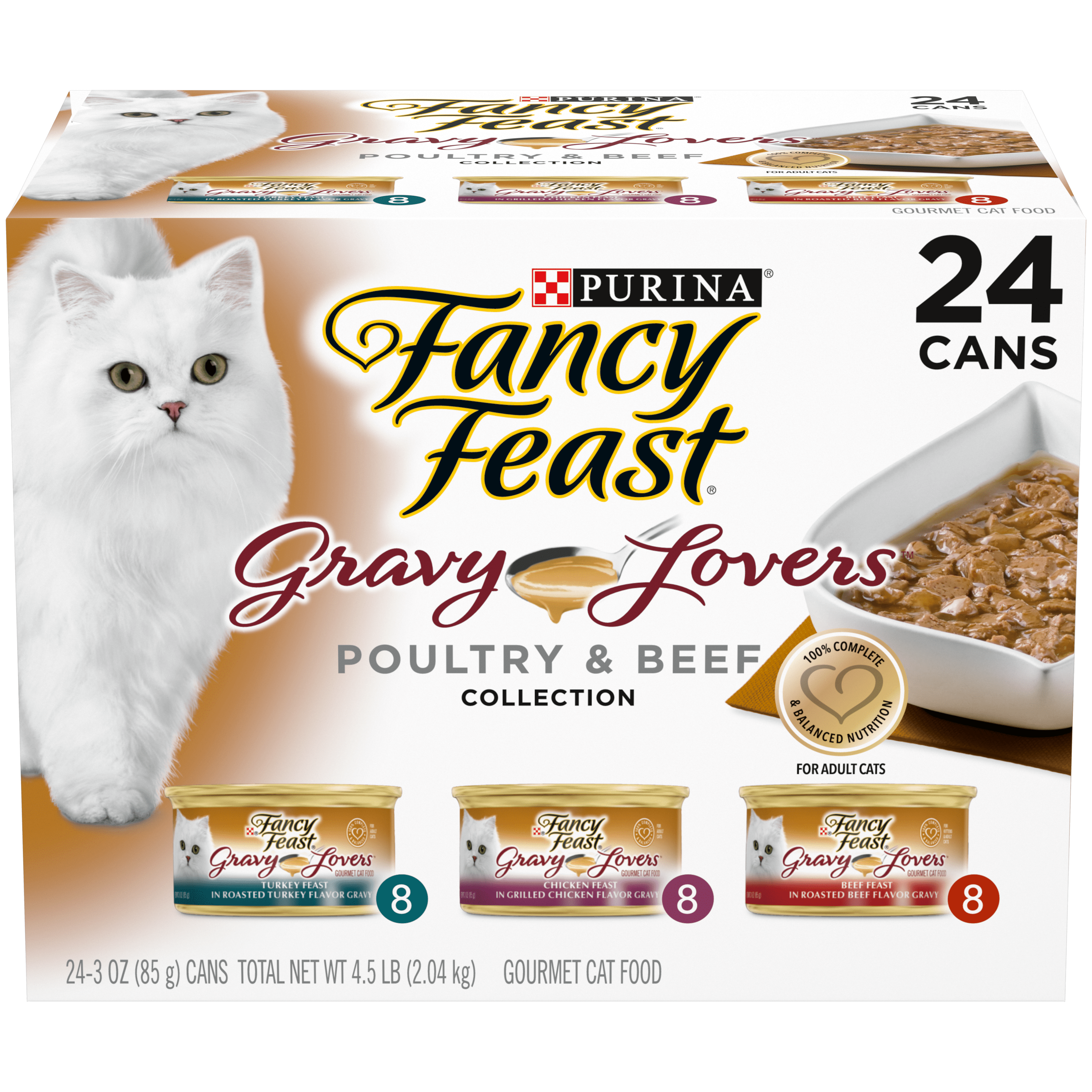 Fancy Feast Gravy Wet Cat Food Variety Pack, Gravy Lovers Poultry