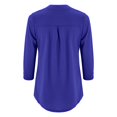thumbnail image 4 of Blue Women'S Tops, Polyester Plus Size Blouses for Women, Long Sleeve Plus Size Fashion, Shirts for Women Plus Size, Solid Womens Blouses Plus Size, Weekend Solid Color Printed Plus Size Tops Shirt, 4 of 9