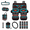 Color Geometric Pattern, variant on Chririnla Frog Mandala Pattern Car Seat Cover Protector Set, with Car Seat Cover Seat Protector Car Steering Wheel Cover Vehicle Cup Pad, Compatible with SUV