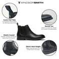 thumbnail image 2 of Windsorsmith Mens Black Leather Chelsea Ankle Dealer Boots - Sergio, 2 of 8