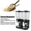 thumbnail image 4 of Cereal Dispenser, ABS Dual Containers Airtight Twist Operation Dry Food Dispenser for Kitchen, Perfect As A Candy, Nuts, Rice, Granola, Cereal Dispenser & More [Black], 4 of 9