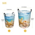 thumbnail image 5 of Balery Beach Starfish Shell Round Laundry Basket with Handles Waterproof Freestanding Laundry Hamper for Clothes Toys in the Dorm and Family-Medium, 5 of 8