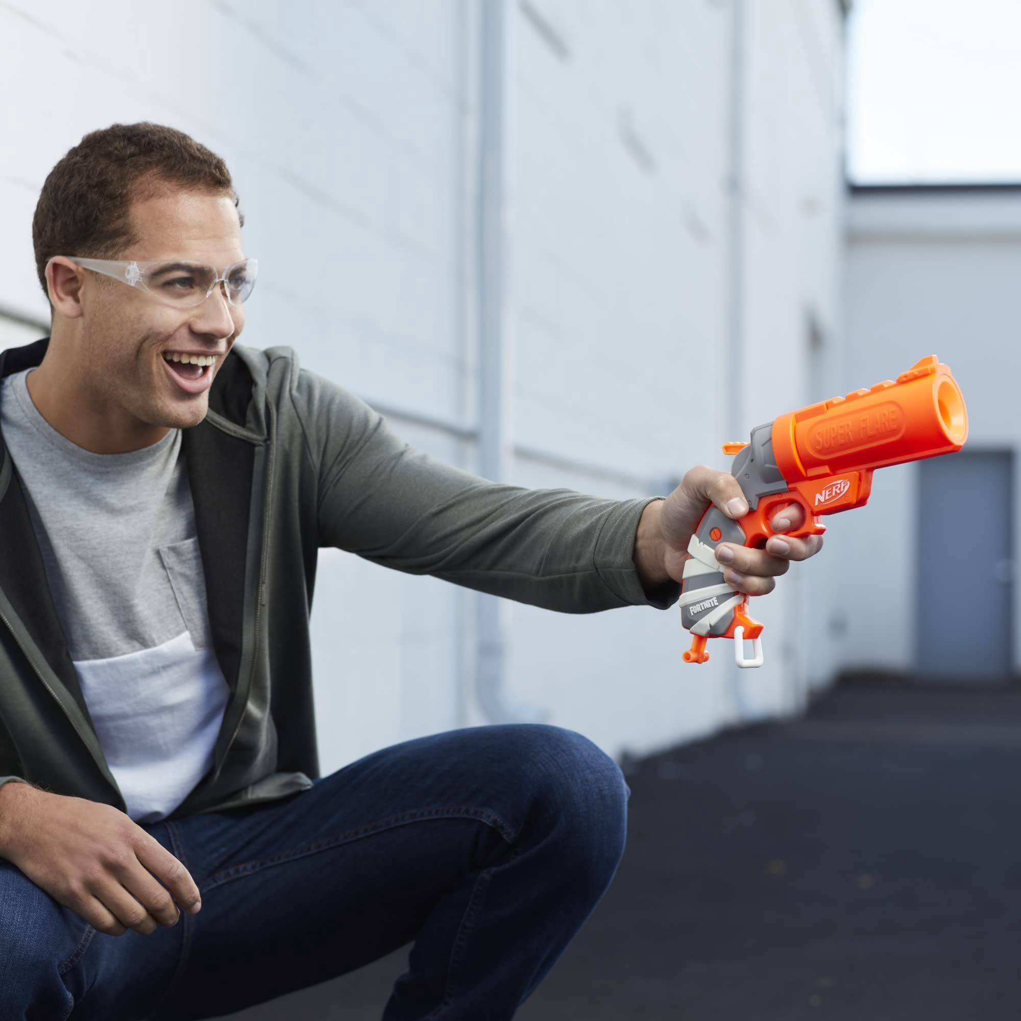Nerf Fortnite Flare Dart Blaster, Includes 3 Nerf Mega Darts