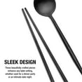 thumbnail image 3 of Studio Nova Premium 18/10 Stainless Steel Black Chopsticks & Spoon Set, 3 of 6
