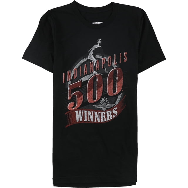 INDY 500 Camiseta gráfica para hombre Indianapolis 500 Winners, negra, pequeña
