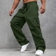 thumbnail image 4 of Pantalones cargo de verano para hombre: pantalones de trabajo holgados, ligeros, con cintura elástica y múltiples bolsillos, corte regular para actividades al aire libre, trabajo y ocio, poliéster, 4 of 8