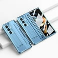 thumbnail image 1 of Frusde Compatible with Samsung Galaxy Z Fold 5 Kickstand Case with Screen Protector+S Pen Shockprood Cover-Blue, 1 of 6