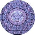 thumbnail image 1 of Ahgly Company Indoor Round Medallion Blue French Area Rugs, 7' Round, 1 of 4
