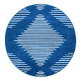 thumbnail image 3 of Unique Loom Kai Collection Area Rug - Warrior (4' Round Navy Blue/Ivory), 3 of 7