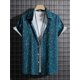 thumbnail image 2 of Camisa informal de manga corta con estampado de Vía Láctea, camisa hawaiana para hombre para vacaciones de verano, ropa con botones y estampado de resort, 2 of 4