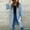 Light Blue, variant on BYHONG Ladies Thick Fashionable Long Sleeve Lapel Pocket Long Wool Coat Coat for Women Grey L