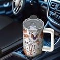 thumbnail image 5 of Halloween Skeleton Pumpkin 30 Oz Tumbler with Handle and Straw, Cute Spooky Cup, Holiday Coffee Gift Mug, 5 of 5