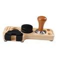 thumbnail image 3 of Kits de Soporte de Tamper de Filtro de Café de Madera Alfombrillas de Apisonamiento de Espresso Mango de Café Base de Madera en Polvo, Parte de madera de pino 51mm perfecl soporte de apisonamiento, 3 of 8