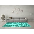 thumbnail image 3 of Ahgly Company Machine Washable Indoor Rectangle Persian Turquoise Blue Traditional Area Rugs, 4' x 6', 3 of 4