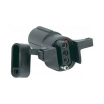 Hopkins Towing Solutions 6 Round to 4 Flat Black Adapter with LED, 47325