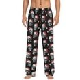 thumbnail image 4 of joogoo Men's Pajama Pants Skull Christmas Hat Soft Long Sleep Lounge Pjs Bottoms 2XL, 4 of 7