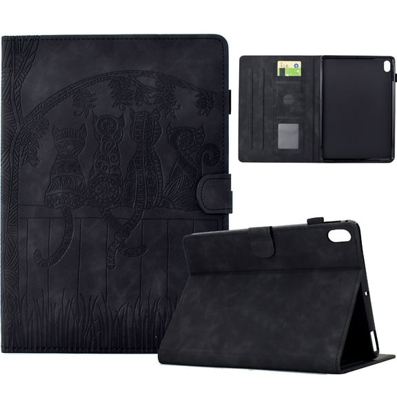 Allytechgroup Case for iPad (A16) 11th Generation 11 Inch 2025, iPad 10th Generation 10.9 inch 2022 Case with Credit Card Slot, PU Leather Flip Wallet Protective Cover Auto Sleep/Wake, Black