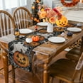 thumbnail image 6 of YIBAGA Halloween Table Runner, Ghosts Pumpkins Cobwebs Tableware Home Indoor Decor, 13x48 inch, Polyester, 6 of 8