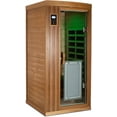 thumbnail image 5 of Infrared Sauna Home Sauna Box Deluxe 1 Person Red Cedar Indoor Far Infrared Sauna Room with LED Reading Light, Control System, Audio System, Bean Paste Red, 5 of 7