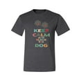thumbnail image 2 of Wild Bobby, Keep Calm And Blame The Dog Dog Lover Men's Graphic T-Shirt, Heather Black, Large, 2 of 3