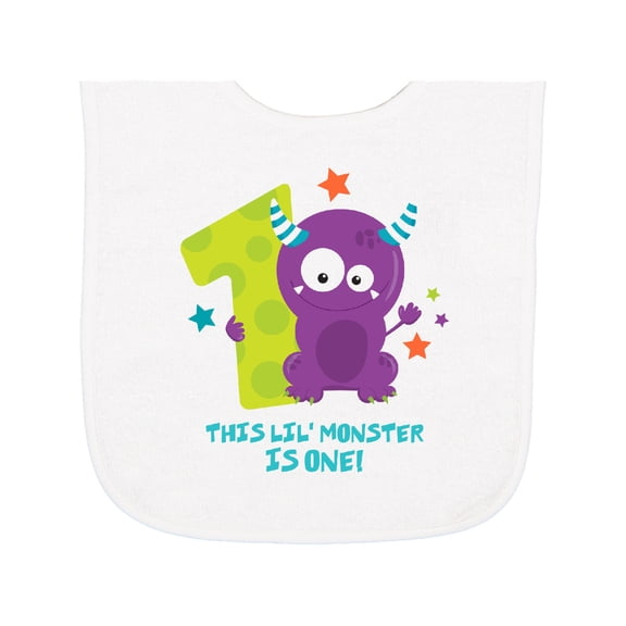 Inktastic Monster 1st Birthday Baby Terry Cloth Bib