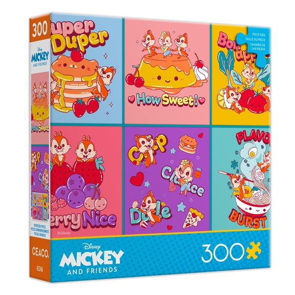 Ceaco Disney Yummy Collage 300-PC Interlocking Jigsaw Puzzle for Adults Ages 14