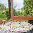 thumbnail image 2 of Ambesonne Floral Fitted Round Tablecloth, Colorful Carnation Flowers, 36"- 40" Diameter, Dark Yellow and Soft Pink, 2 of 5