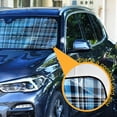 thumbnail image 3 of Blue and Black Plaid Car Windshield Sun Shade Foldable Car Front Window Visor Heat and UV Protection 53x23.5, 3 of 8