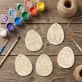 thumbnail image 7 of Darzheoy 40 Sets Wooden Easter Ornaments Decorations DIY Easter Craft Kits Assorted Paintable Unfinished Wood Easter Egg Ornaments for Kids Classroom Home Activity Art, 7 of 7
