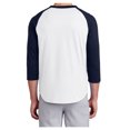 thumbnail image 2 of Yellow Rooster Men's Colorblock Raglan Jersey White/ Navy 6XL, 2 of 6