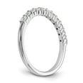 thumbnail image 6 of Solid 14K White Gold Eleven Stone Diamond Wedding Band Ring Size 5.5 (.495 cttw.), 6 of 8
