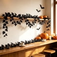 thumbnail image 5 of Elainilye Black Maple Leaf Garland, Halloween Artificial Hanging Fall Leave Vines for Fall Halloween Party Home Mantle Wall Indoor Outdoor Decoration, 5 of 5