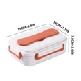 thumbnail image 1 of Stainless Steel Lunch Box Divided Lunch Box Girls Primary School Lunch Box Microwave Heating Sealed Lunch Box, 1 of 4