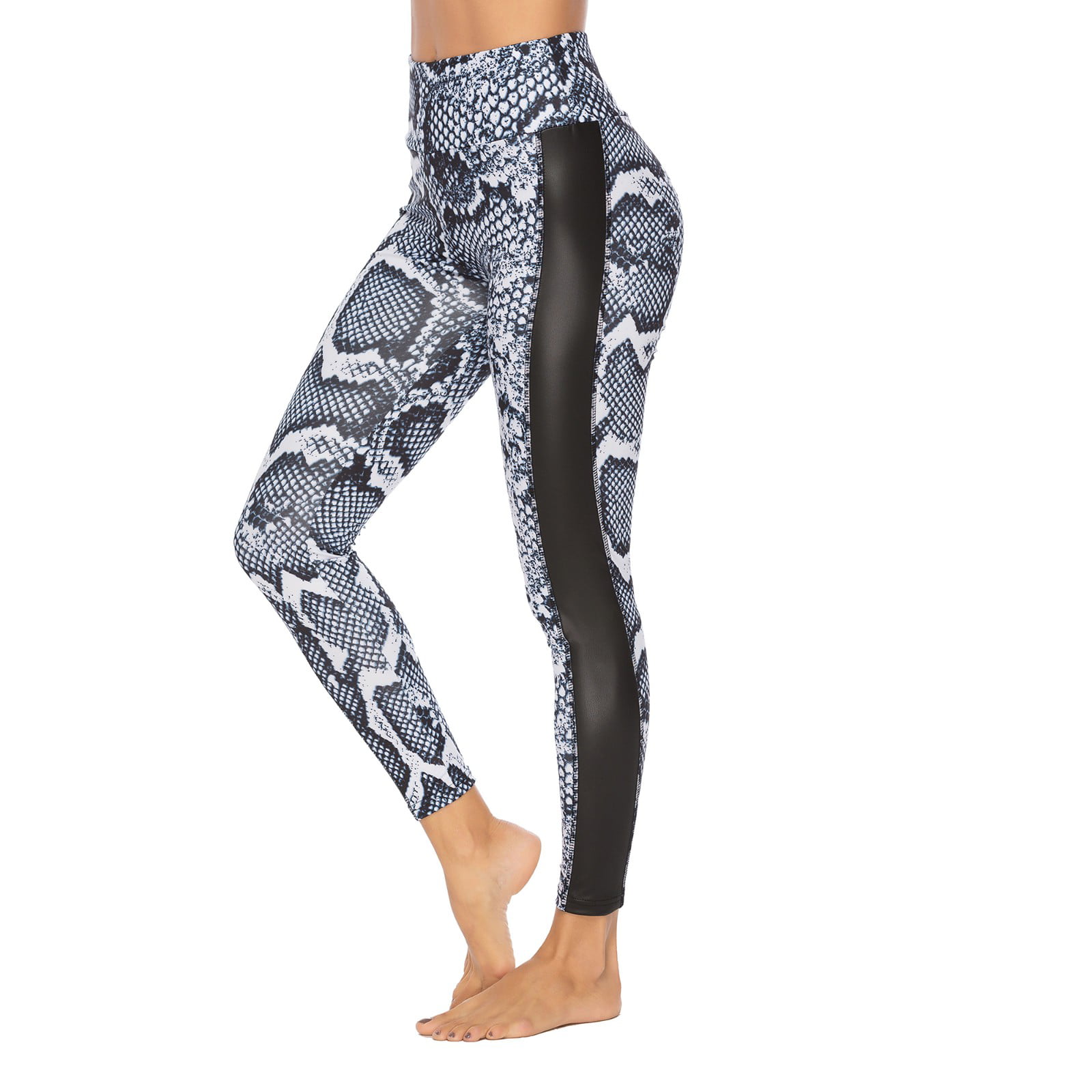 FITTOO - FITTOO High Waist Tummy Control Snake Print Yoga Pants Sexy ...