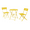 yellow, variant on Grand patio Premium Frame Patio Bistro Set, Folding Outdoor Patio Furniture Sets, 3-Piece Patio Set of Folding Patio Table and Chairs