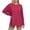 Hot Pink, variant on Bovxnpu Long Sleeve Shirts Oversized Summer T Shirts Workout Tops Plus Size Loose T Shirt with Side Slits Wear Summer Tops (Women's or Women's Plus)