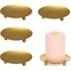 thumbnail image 1 of 4 Pieces 10cm Diameter Candle Holder Metal Plate Candlestick Holders Pillars Pillar Candle Holder Decoration Gold Candle Holder for Gardens, Spa, Arom, 1 of 5